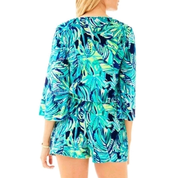 Lilly Pulitzer Viviana Romper In Armadilly Dally - Picture 2 of 8